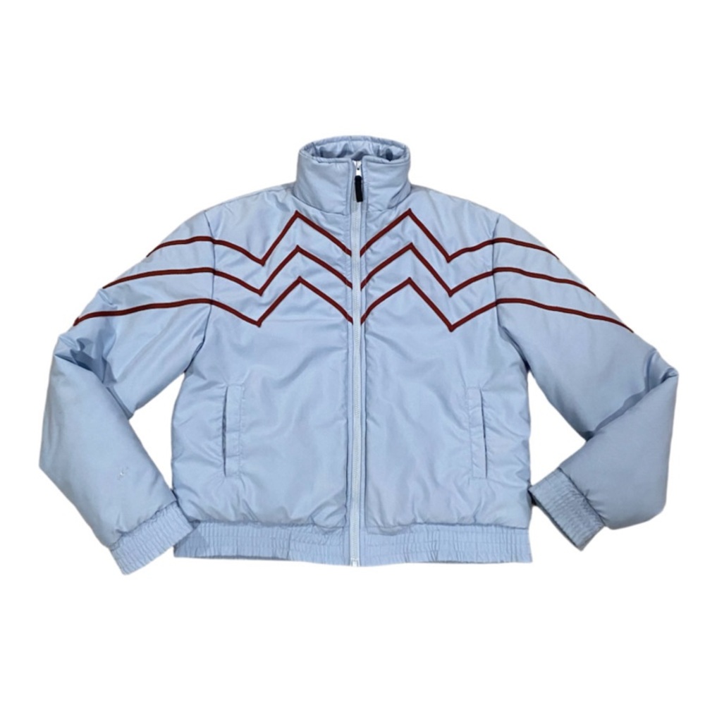 Vintage O’Neill Surfing Puffer Jacket Women’s Size Small Light Blue 90’s Zip Up